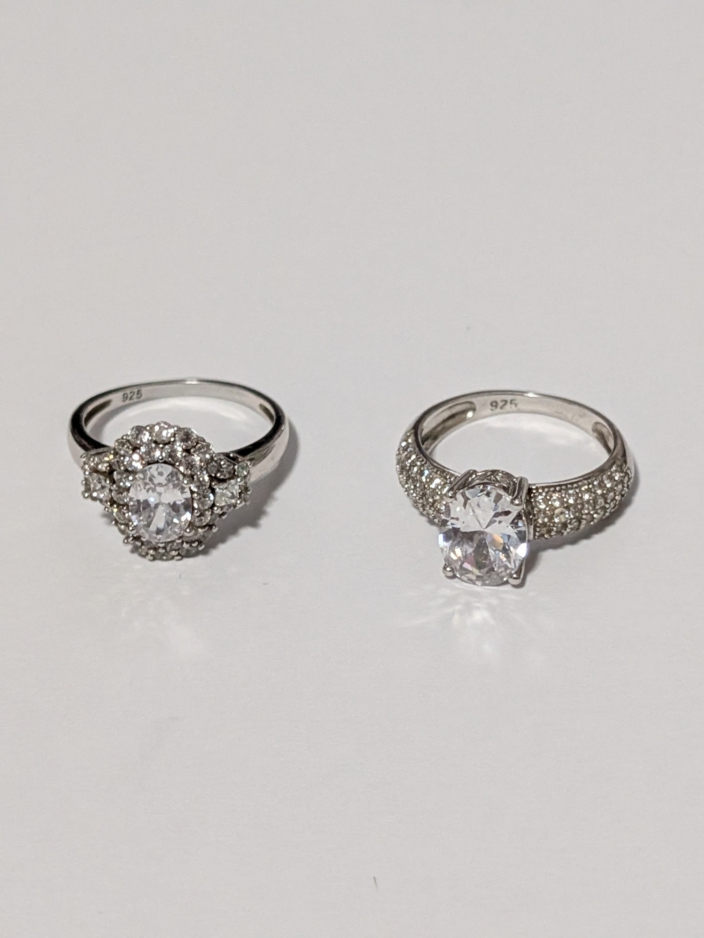2 Sterling Silver Rings Size 5